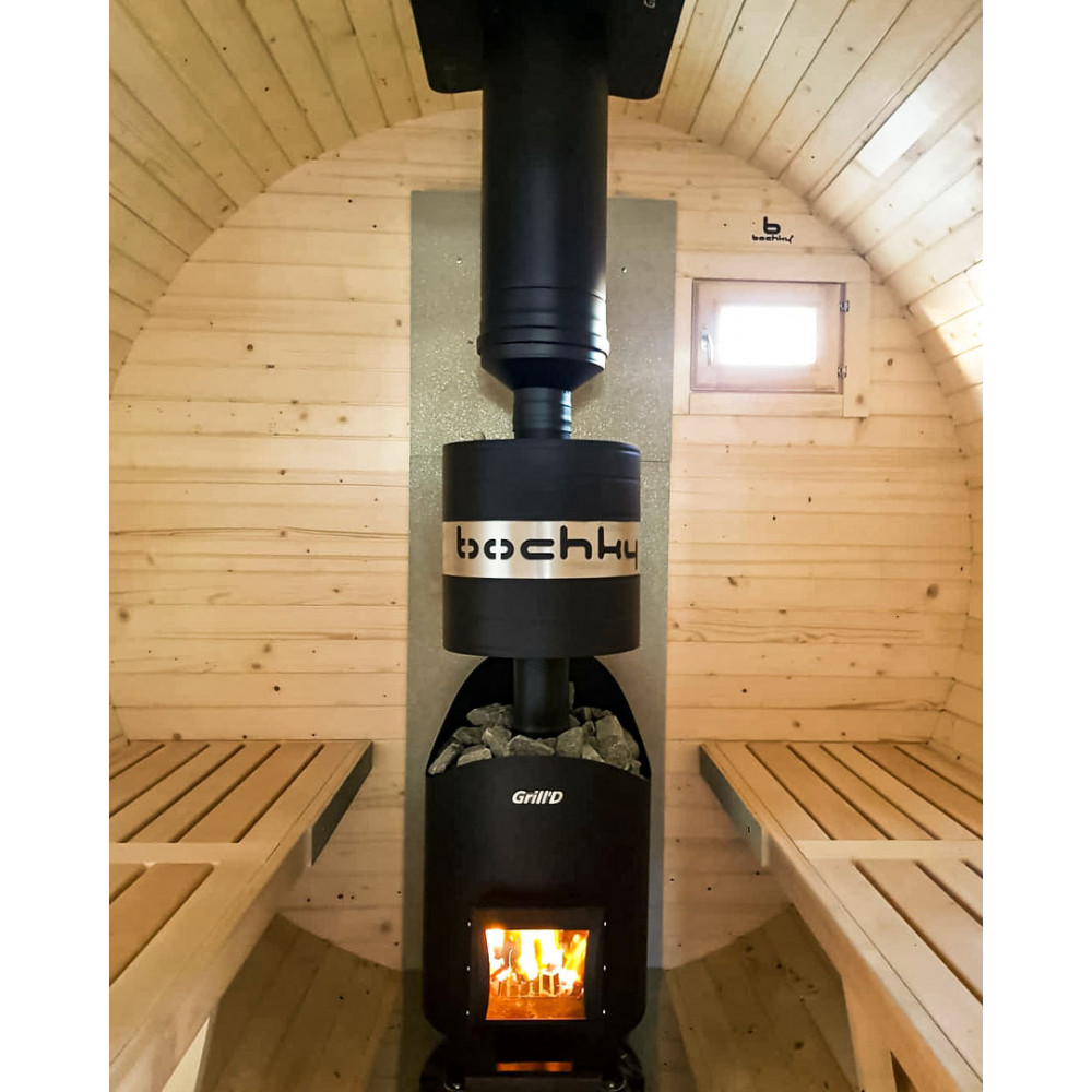 Дровяная банная печь Grill'D Aurora 180 Long (дверца со стеклом)