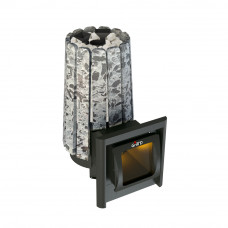 Дровяная банная печь Grill'D Cometa Vega 180 Long Window Max Stone (Серпентинит)